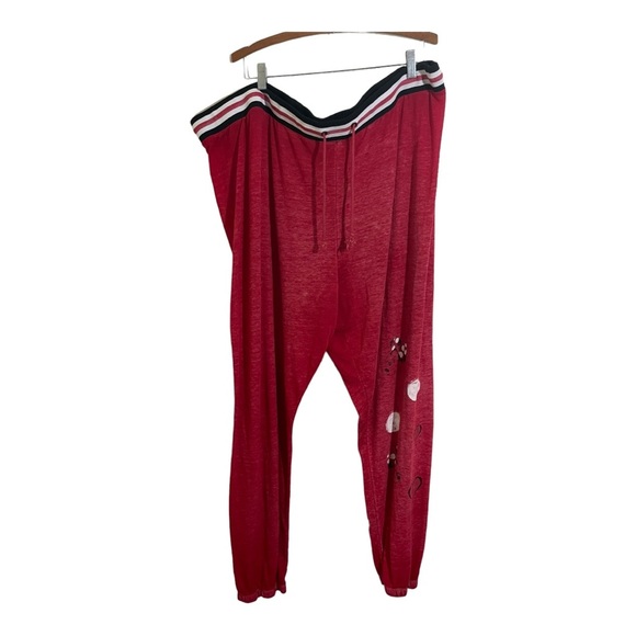 Disney Parks Mickey Mouse drawstring jogger pants size 3X plus size red - Picture 1 of 10